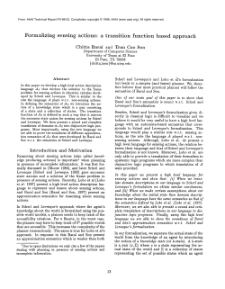 Formalizing Sensing Actions a Transition Function Based Approach