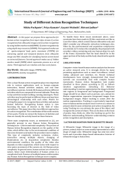 Study of Different Action Recognition Techniques
