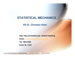 statistical mechanics