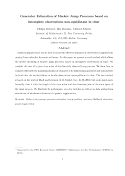 Generator Estimation of Markov Jump Processes based on