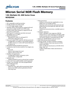 1.8V, 256Mb: Multiple I/O Serial Flash Memory
