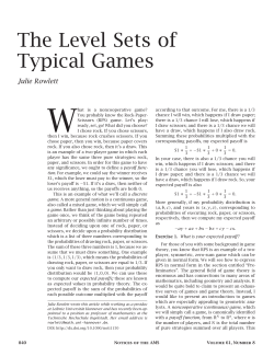 The Level Sets of Typical Games