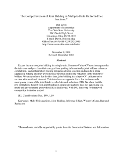 The Competitiveness of Joint Bidding in Multiple-Units Uniform