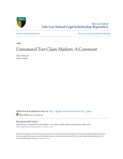 Unmatured Tort Claim Markets: A Comment