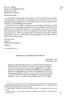 Statement on Ending the Bus Boycott