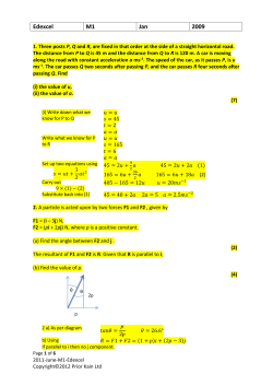 Edexcel M1 Jan 2009