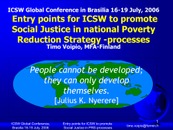 BUDJETTITUKI - MOSAMBIK - International Council on Social Welfare