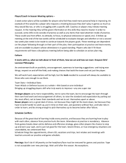 Player/Coach In-Season Meeting options