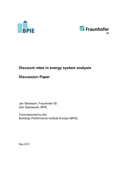 Discount rates in energy system analysis Discussion Paper