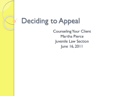How to Make Your Juvenile Case &ldquo;Appeal Proof&rdquo;