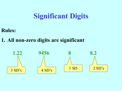 Significant Digits