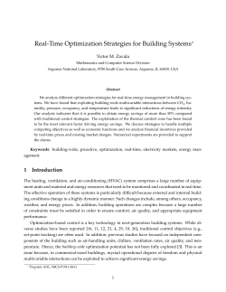 Real-Time Optimization Strategies for Building Systems