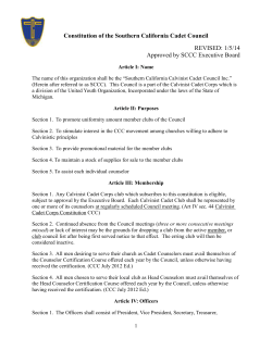 Constitution of the Southern California Cadet Council