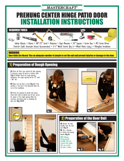 PATIO - Door Installation