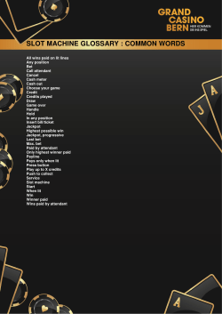 slot machine glossary