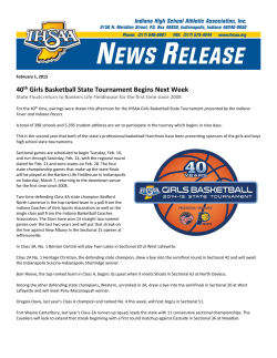 40th Girls Basketball State Tournament Begins Next Week