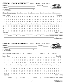 Official USAPA Scoresheet
