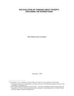 the evolution of thinking about poverty