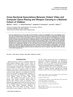 Crosssectional associations between violent video and computer