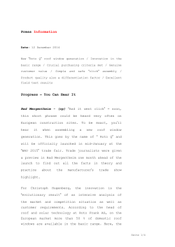 Press release as WORD document