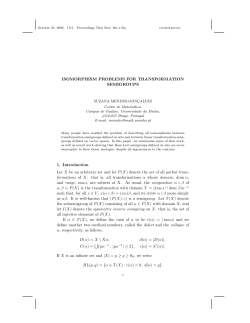 ISOMORPHISM PROBLEMS FOR TRANSFORMATION