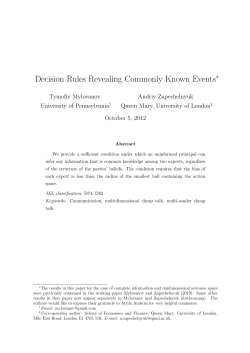 Decision Rules Revealing Commonly Known Events