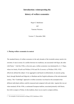 Introduction: reinterpreting the history of welfare economics