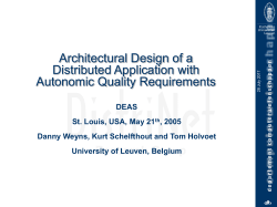 Architectural Design of a Distributed Application with