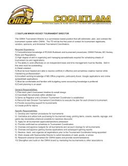 CMHA Tournament Director