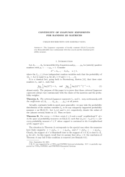 Continuity of Lyapunov exponents for random 2D matrices
