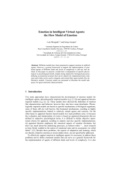 Emotion in Intelligent Virtual Agents: the Flow Model of Emotion