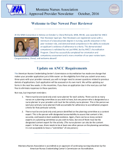 Provider Newsletter October: 2016 Gaps and Needs