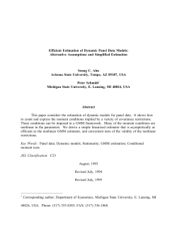 Efficient Estimation of Dynamic Panel Data Models