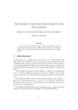 The number of directions determined by less than q points