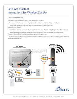 Let`s Get Started! Instructions for Wireless Set Up