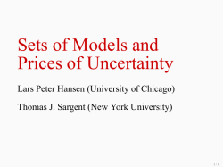 Sets of Models and Prices of Uncertainty