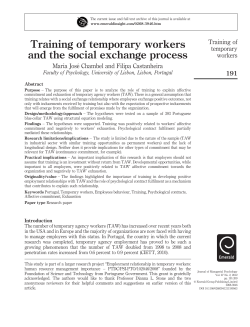 Training of temporary workers and the social exchange process