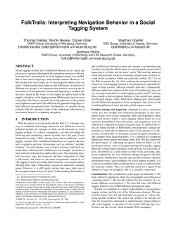 FolkTrails: Interpreting Navigation Behavior in a