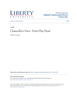 Chancellor`s View : Don`t Play Dead