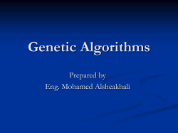 Eng. Mohamed Al Shaik Ali: Genetic Algorithms
