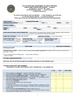 city of portland, department of public services