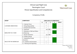 Competency Profile