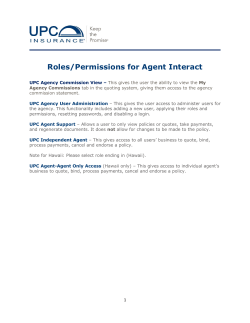 Roles/Permissions for Agent Interact