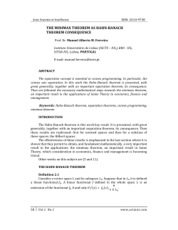 the minimax theorem as hahn-banach theorem consequence