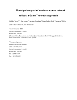 Municipal support of wireless access network rollout: a