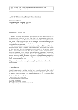 Activity Preserving Graph Simplification