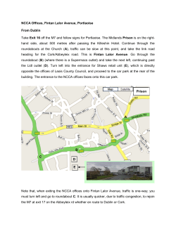 Directions to NCCA, Portlaoise office
