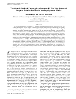 The Distribution of Adaptive Substitutions in the Moving