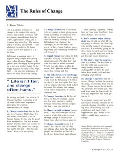 The Rules of Change