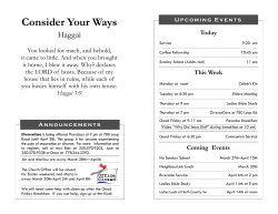 Consider Your Ways - Nechako Community Church